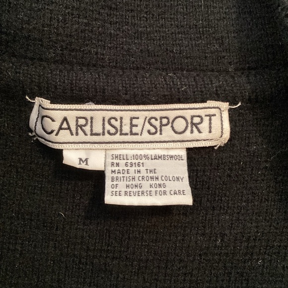 VTG Carlisle Sport Wool Double Breasted Blazer Black. - Picture 6 of 6